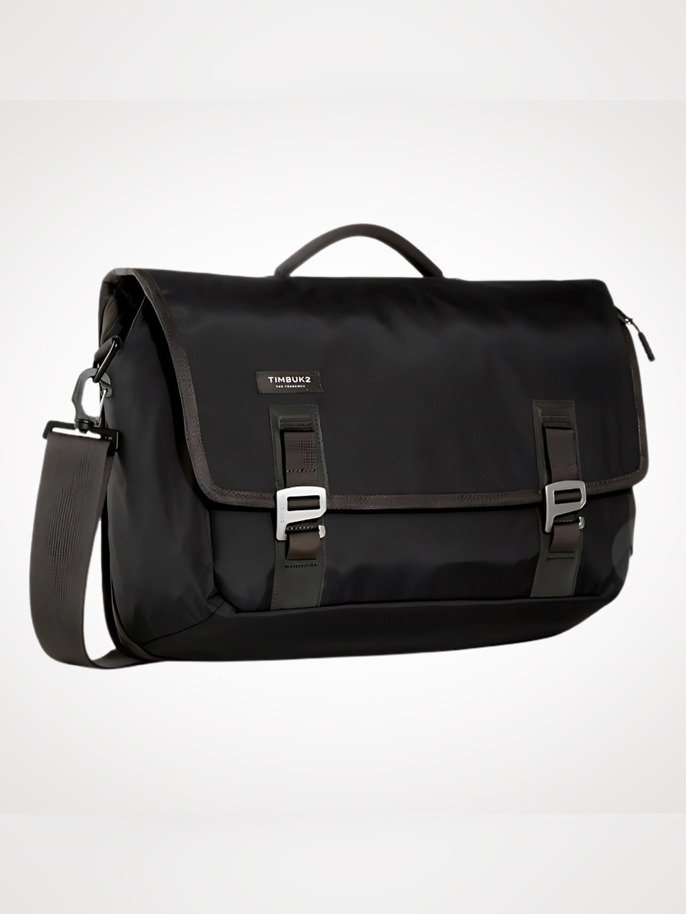 Timbuk2 Black Messenger Bag with Silver Hardware